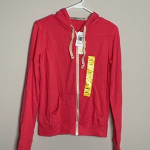 Abbot Main Pink Zip up Hoodie- Small